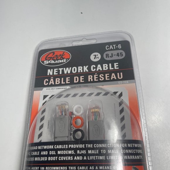 Geek Squad CAT-6 RJ-45 LAN Connectors Ethernet Network Cord Cable - Picture 3 of 6